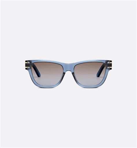 christian dior signature s6u|DiorSignature S6U Transparent Blue Rectangular .